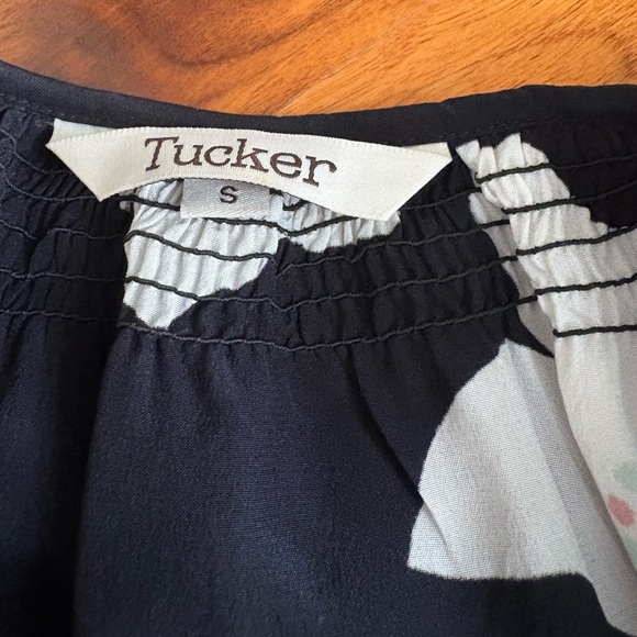 Tucker Classic Silk Blouse - Shadow Flowers - Women's Top, ECU - Picture 14 of 14